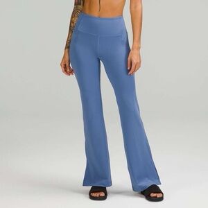 lululemon athletica Groove High Rise Split Hem Flare Pant Yoga Pants water drop